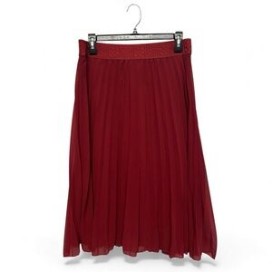 Vintage Y2K Era Metro Wear Classic Deep Red Stretchy A-Line Skirt Size Medium